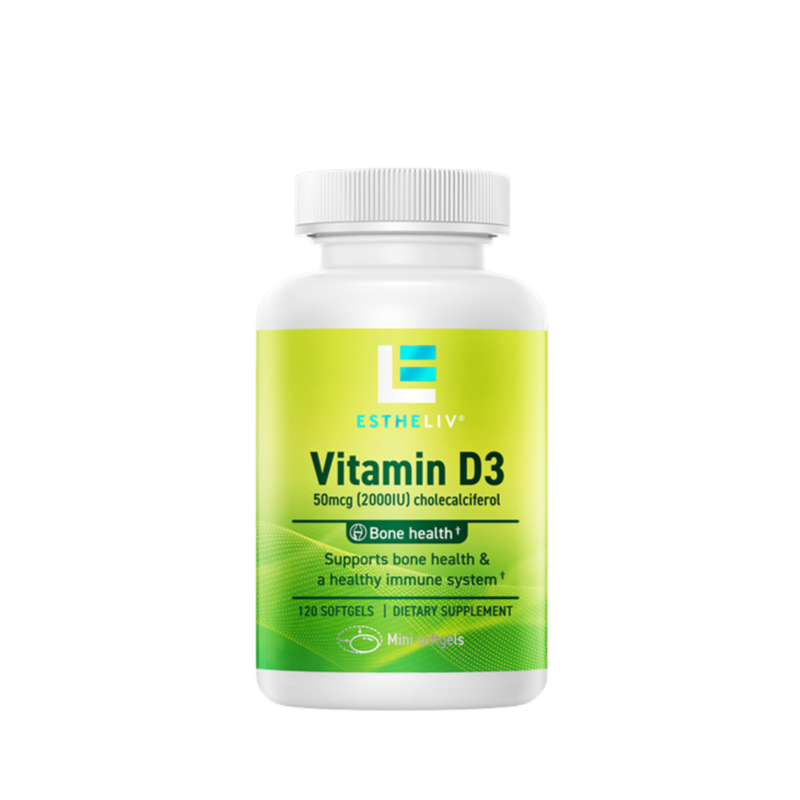 ESTHELIV Vitamin D3 50mcg(2000IU)cholecalciferol