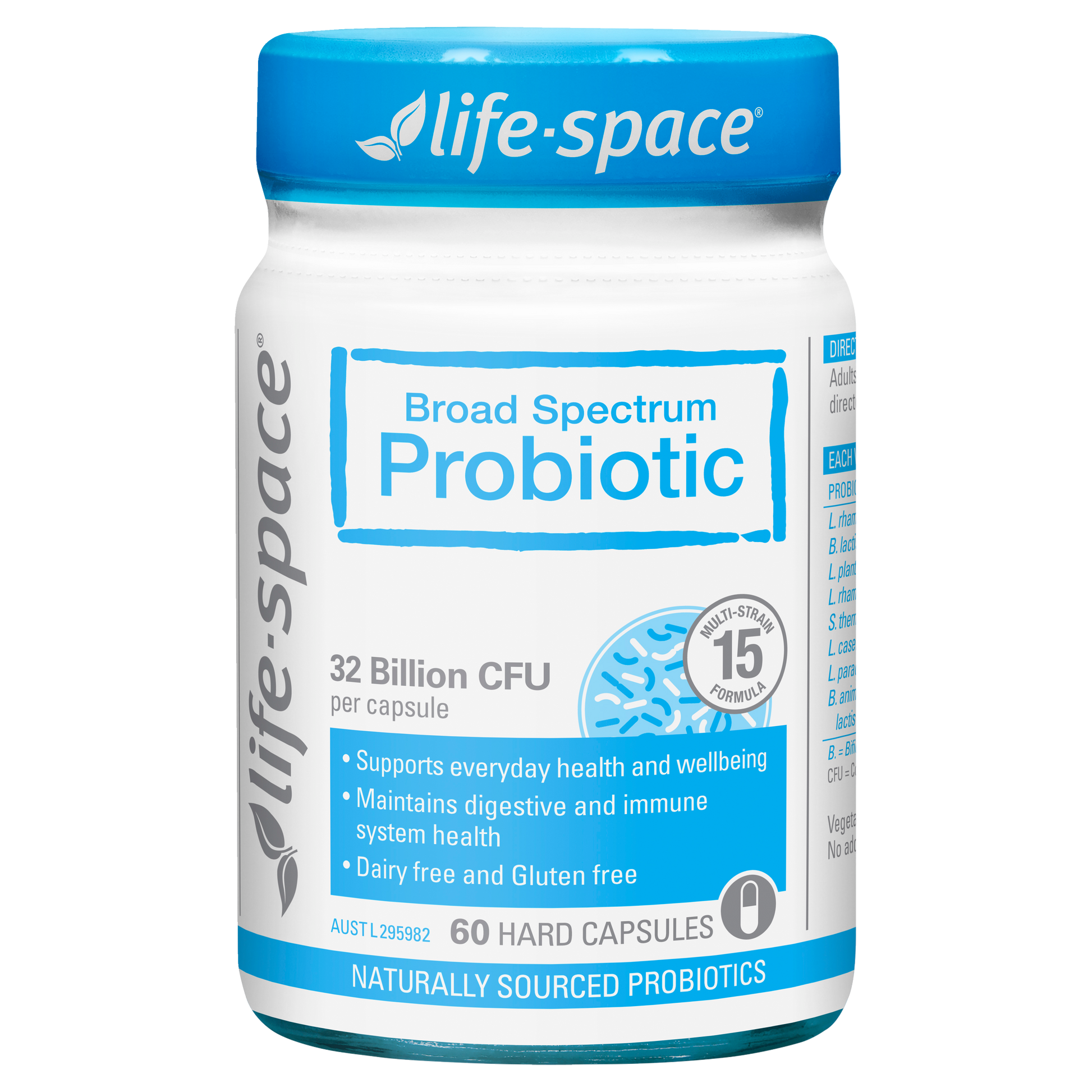 LIFESPACE Broad Spectrum Probiotic 32 Billion 60 Capsules - myernk
