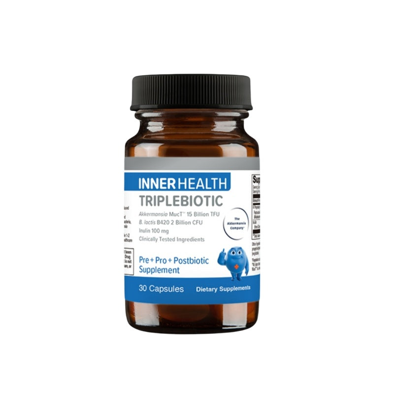 INNER HEALTH Triplebiotic Pre+ Pro+ Postbiotic Supplement 30 Capsules - myernk