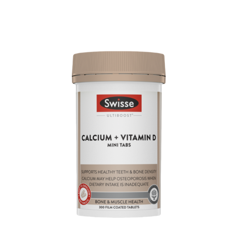 SWISSE Ultiboost Calcium + Vitamin D Mini Tabs 300 Tablets - myernk