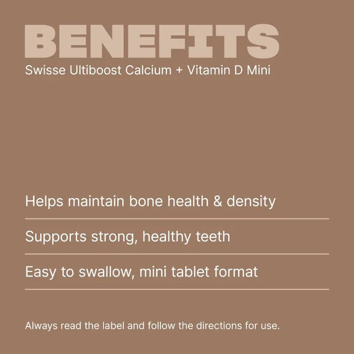SWISSE Ultiboost Calcium + Vitamin D Mini Tabs 300 Tablets - myernk