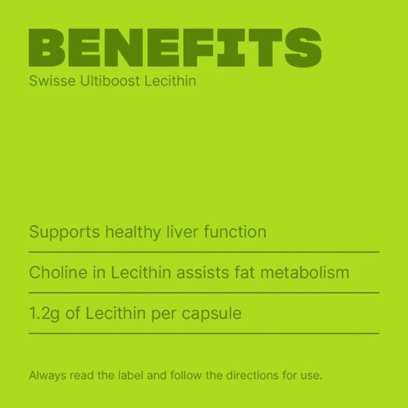 SWISSE Ultiboost Lecithin 120 Capsules - myernk