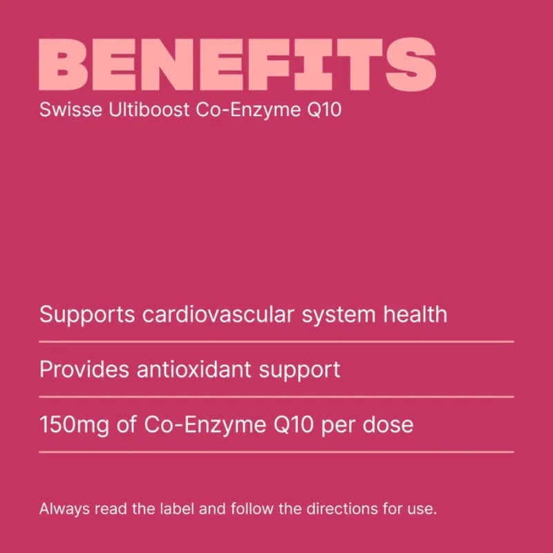 SWISSE Ultiboost Co-Enzyme Q10 50 Tablets - myernk