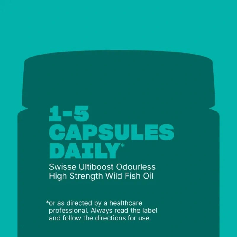 SWISSE Ultiboost Odourless High Strength Wild Fish Oil 400 Tablets - myernk