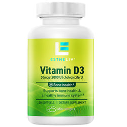 ESTHELIV Vitamin D3 50mcg(2000IU)cholecalciferol - myernk