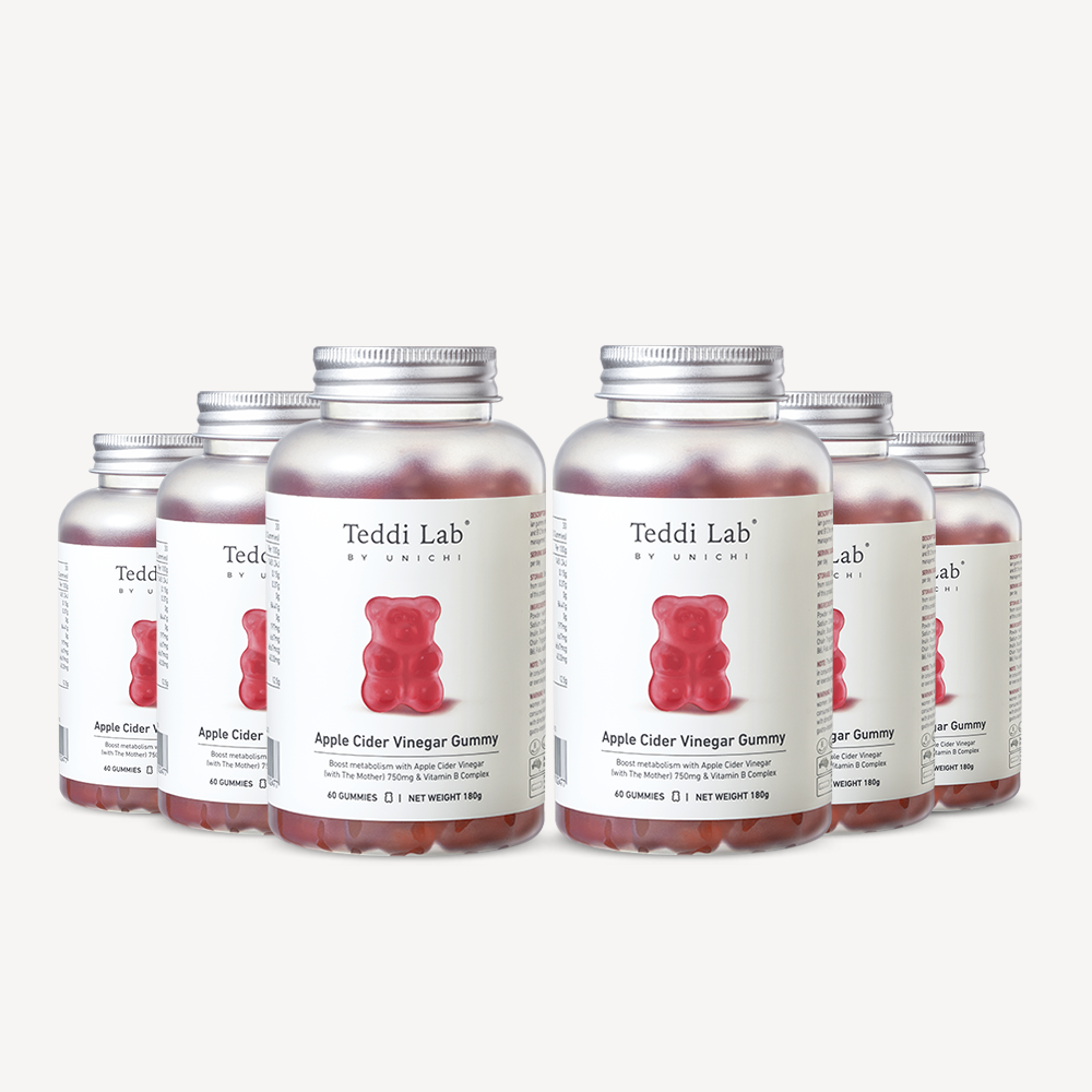 TEDDI LAB BY UNICHI Apple Cider Vinegar Gummy - 60 Gummies - myernk
