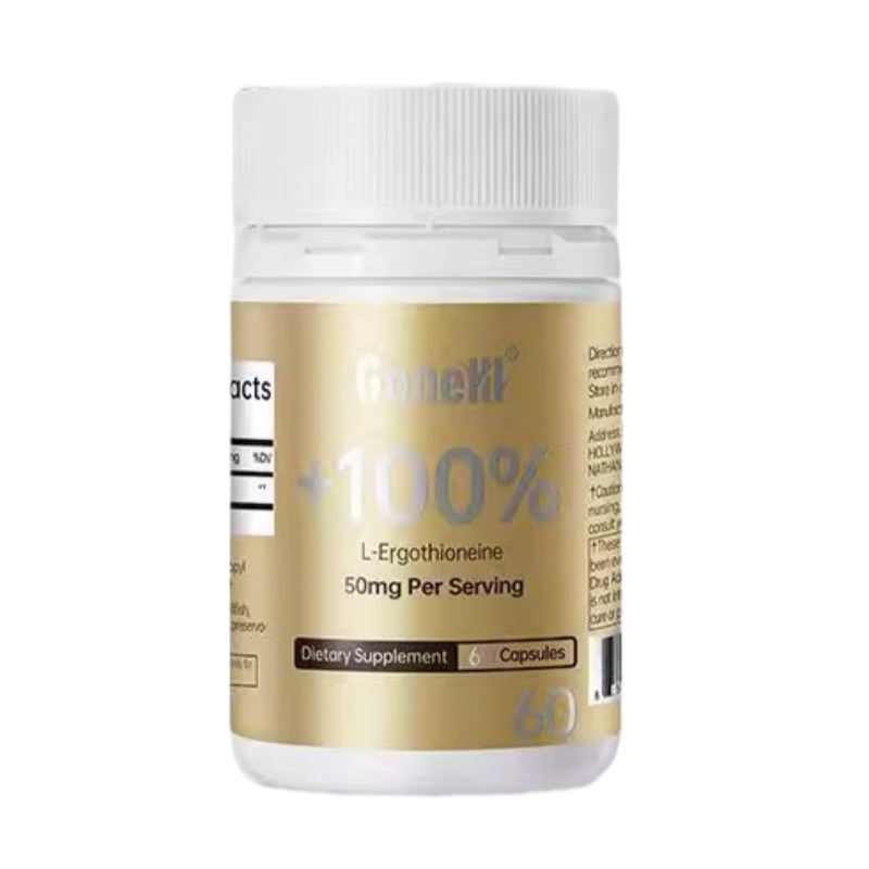GENEIII L-Ergothioneine 50mg Per Serving 60 Vegon Capsules - myernk