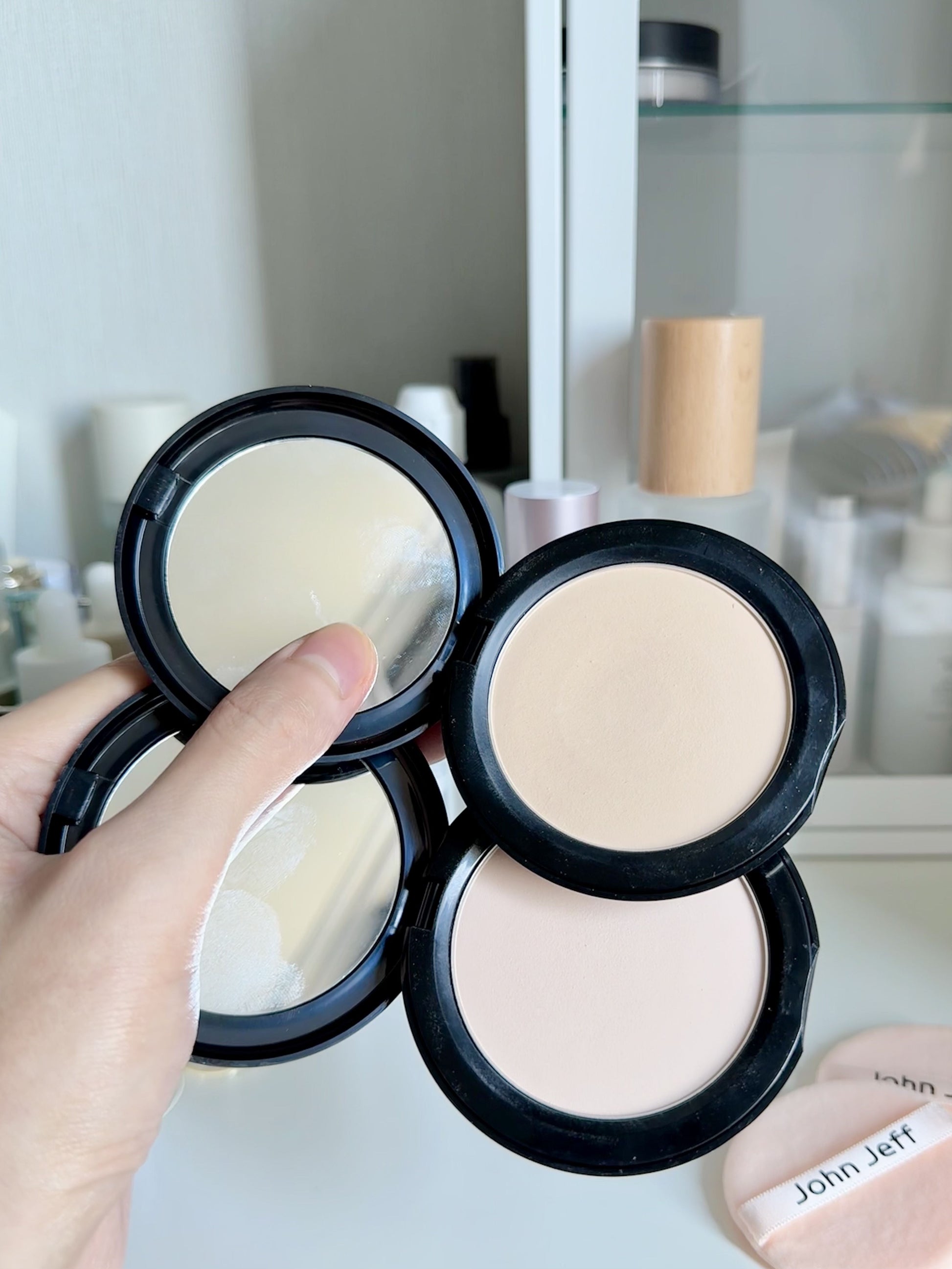 JOHN JEFF Natural Mineral Pressed Powder Foundation 8g - myernk