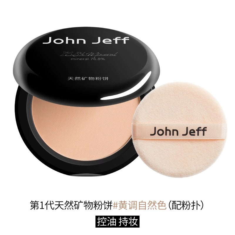 JOHN JEFF Natural Mineral Pressed Powder Foundation 8g - myernk