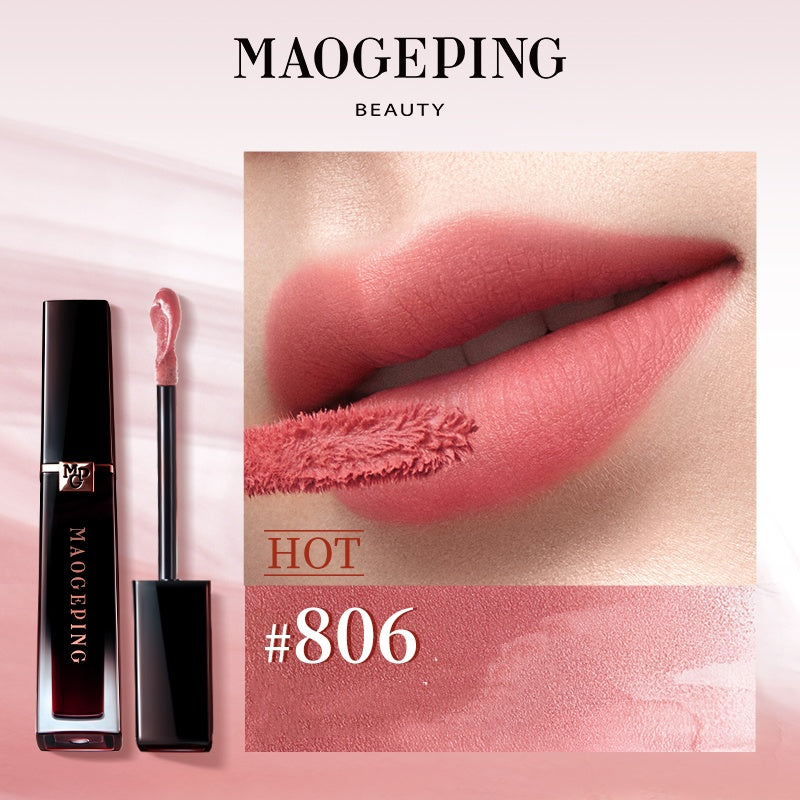 MAOGEPING Soft-Matte Liquid Lipstick Hydrating & Transfer-Proof #806 Oxygen Powder - myernk
