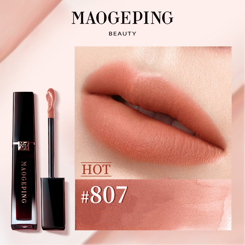 MAOGEPING Soft-Matte Liquid Lipstick Hydrating & Transfer-Proof #807 Oolong Apricot - myernk