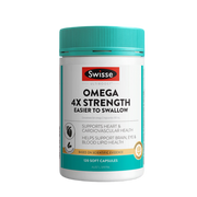 SWISSE Ultiboost Omega 4X Strength Easier to Swallow 120 Soft Capsules