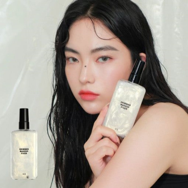 3CE Shimmer Makeup Fixer Lock in Flawless Makeup with a Radiant Glow - myernk